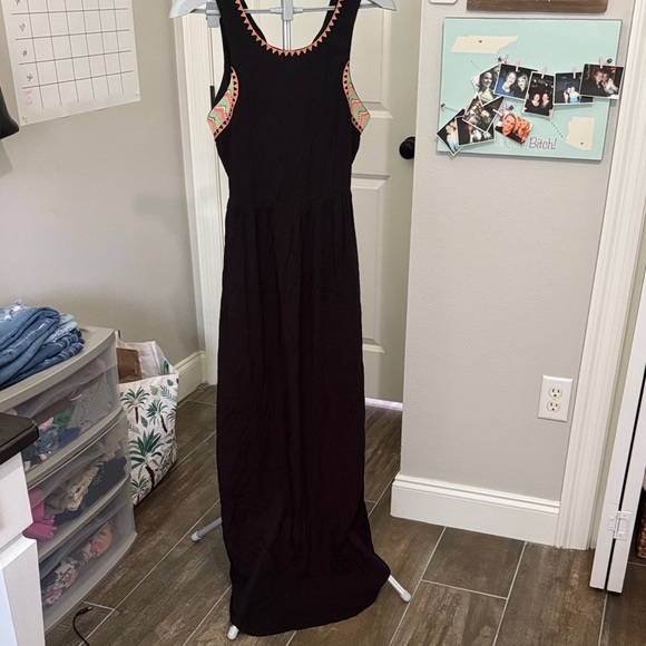 Karlie Black Dress with Neon Details - Picture 2 of 7